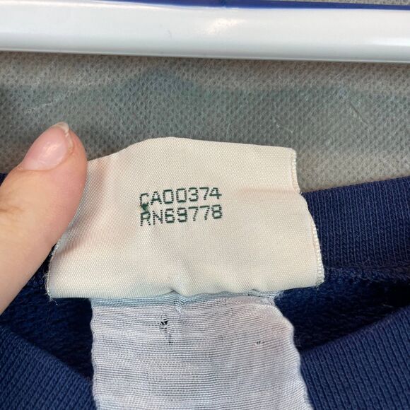 Northern Reflections Sweatshirt Women Large Blue V-Neck Flowers Embroidered - Picture 6 of 9